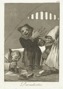 kobolds pequenos elfos Los Caprichos (título da série) de Francisco de Goya