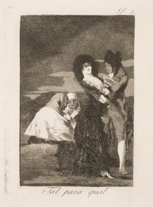 Um corvo vai procurar um companheiro de Francisco de Goya
