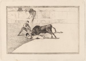 A infeliz morte de Pepe Illo na Plaza de Madrid (The Unlucky Death of Pepe Illo in the Ring at Madrid) de Francisco de Goya