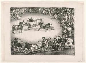 Os touros de Bordéus: divertimento de Espanha de Francisco de Goya
