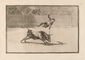 Leveza e Audácia de Juanito Apinani no ringue em Madrid de Francisco de Goya