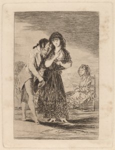 Ni asi la distingue (Mesmo assim, ele não pode fazê-la sair) de Francisco de Goya