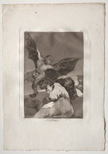 Ochenta Caprichos: Contos-portadores-rajadas de vento de Francisco de Goya