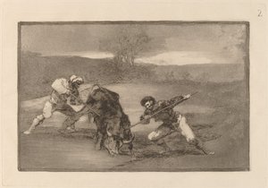 Outra maneira de caçar a pé de Francisco de Goya