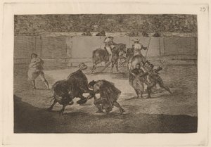 Pepe Illo fazendo o corte ao touro (Pepe Illo Fazendo a Passagem do "Recorte") de Francisco de Goya