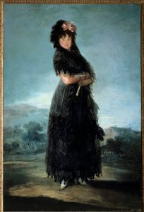 Retrato em pied de Mariana Waldstein, Marquise de Santa Cruz (1763-1808) Pintura de Francisco de Goya (1746-1828) Sol do século XVIII. 1,42x0,97 m de Francisco de Goya