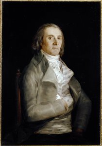 Retrato de Don Andres del Peral (activo 1770-1820) pintor decorador - Óleo sobre madeira de Francisco de Goya