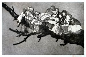 Sonho ridículo, 1819-1823 de Francisco de Goya