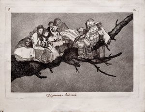 Loucura ridícula da série Los Disparates Follies, 1815-1819 de Francisco de Goya