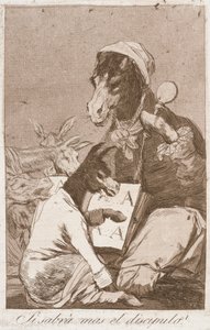 Si sabrá mas el discipulo (O aluno deveria saber mais) de Francisco de Goya