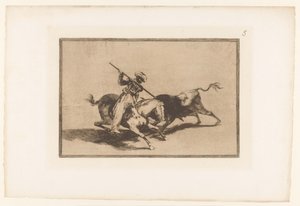 Stierenjacht te paard
O mouro azul vivo é o primeiro a lancetar touros na ordem certa
Stierengevechten (título da série)
La Taureaumachie (título da série)
La Tauromaquia (título da série) de Francisco de Goya