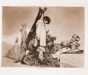 Os Desastres da Guerra : Não há esperança (gravura do desenho preparatório de Francisco de Goya