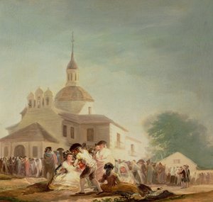 O Hermitage de San Isidro, Madri, 1788 de Francisco de Goya