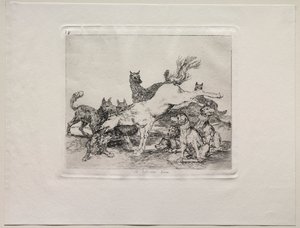Os horrores da guerra: ele se defende bem de Francisco de Goya