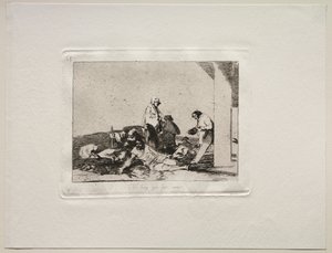 Os horrores da guerra: não adianta chorar de Francisco de Goya