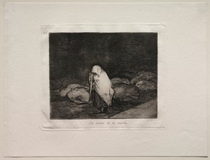 Os horrores da guerra: as camas da morte. de Francisco de Goya