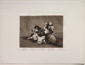 Os horrores da guerra: as mulheres dão coragem de Francisco de Goya