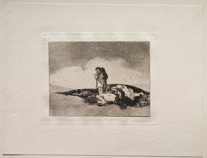 Os horrores da guerra: não há ninguém para ajudá-los. de Francisco de Goya