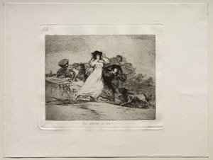 Os Horrores da Guerra: O que é esse Hubbub? de Francisco de Goya