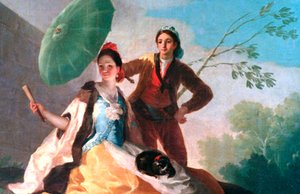 O Parosol, 1777 de Francisco de Goya