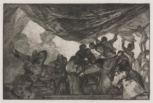 Os Provérbios: Clara Loucura de Francisco de Goya
