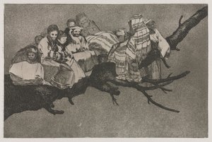 Os Provérbios: Loucura ridícula, 1864. de Francisco de Goya