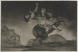 Os Provérbios: O Abdutor de Cavalos, 1864. de Francisco de Goya