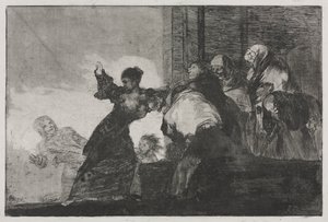Os Provérbios: Duas cabeças pensam melhor que uma ou Pobre Tolice de Francisco de Goya