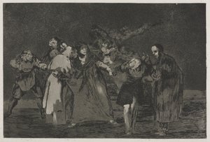 Os provérbios: as feridas cicatrizam mais rapidamente do que palavras precipitadas, 1864. de Francisco de Goya