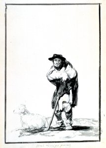 O Pastor, c1760-1820 de Francisco de Goya