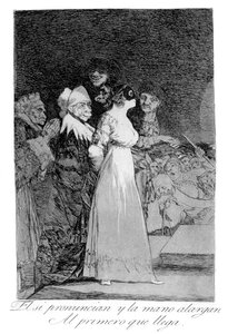 Eles dizem que sim e dão a mão ao primeiro a chegar, 1799 de Francisco de Goya