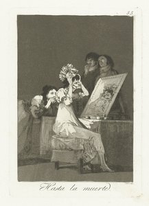 Até à morte
Hasta la muerte (título sobre o objecto)
Los Caprichos (título da série) de Francisco de Goya