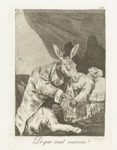 De que morrerá ele?
De que mal morira? (título sobre o objecto)
Los Caprichos (título da série) de Francisco de Goya