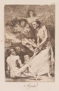 Vento, final do século 18 - início do século 19 (impressão) de Francisco de Goya