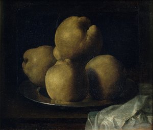 Natureza morta com prato de marmelo de Francisco de Zurbaran