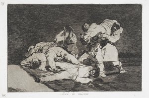 O mesmo (será o mesmo) da série Disasters of War de Francisco de Goya