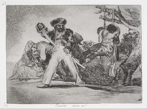 Isso é demais! (A coisa é forte!) Da série Os Desastres da Guerra (Os Desastres da Guerra ... de Francisco de Goya