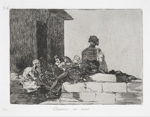 Vain lamentos (Clamores en vano) da série Os Desastres da Guerra (Os Desastres da Guerra) de Francisco de Goya