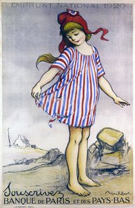Cartaz publicitário do National Loan 1920, Banque de Paris et des Pays-Bas (cor litho)