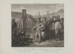Boleslaw I da Polónia cola postes fronteiriços nos rios Elbe e Saale por Smuglewicz, Franciszek (1745-1807). Litografia, Fim do século XVIII. Colecção Privada