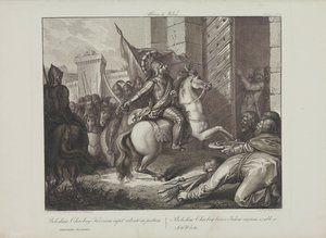 Entrada de Boleslaw the Brave em Kiev por Smuglewicz, Franciszek (1745-1807). Litografia, Fim do 18º Cêntimo. Colecção Privada