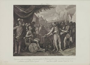 Wichmann II o Jovem rende-se a Mieszko I da Polónia por Smuglewicz, Franciszek (1745-1807). Litografia, Fim do 18º Cêntimo. Colecção Privada