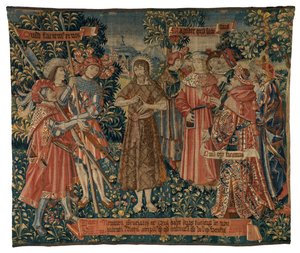 Tapeçaria, São João pregando (lã e seda)