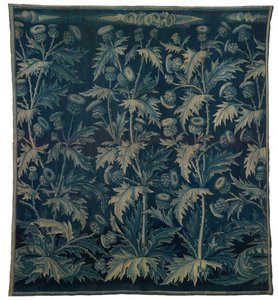 Tapeçaria, Verdura com cardos ou Les Chardons, franco-flamenga, feita c.1500 (lã)