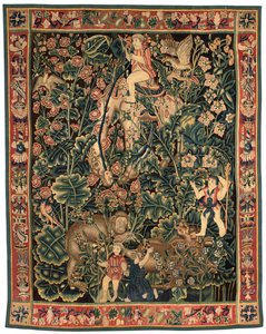 Tapeçaria de verdura exótica, provavelmente Tournai, primeira metade do século XVI