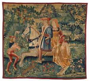 Tapeçaria, Mês de maio, ou La Chasse au Faucon, c.1500 (lã)