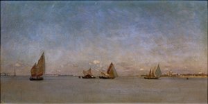 Ausgang des Canal Grande, Venedig von Francois-Louis-David Bocion