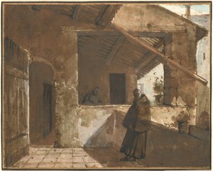 Um claustro romano de Francois-Marius Granet