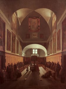 O Coro da Igreja dos Capuchinhos, Roma de Francois Marius Granet