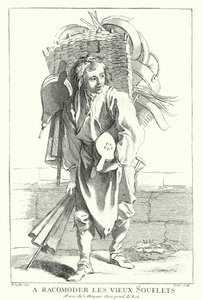 Remetente do fole (gravação) de Francois (after) Boucher